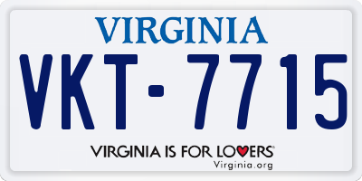 VA license plate VKT7715