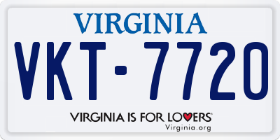 VA license plate VKT7720