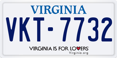 VA license plate VKT7732