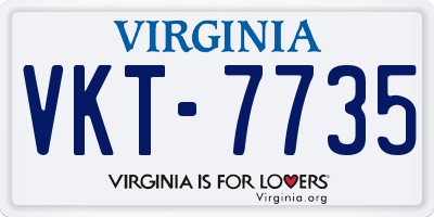VA license plate VKT7735