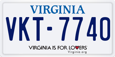 VA license plate VKT7740