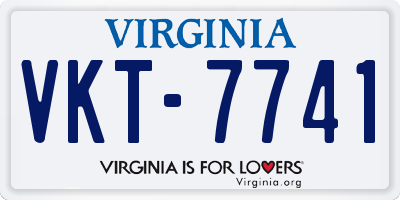 VA license plate VKT7741