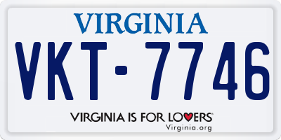 VA license plate VKT7746