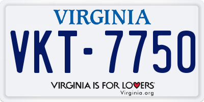 VA license plate VKT7750
