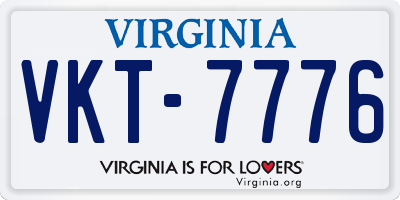 VA license plate VKT7776