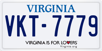VA license plate VKT7779