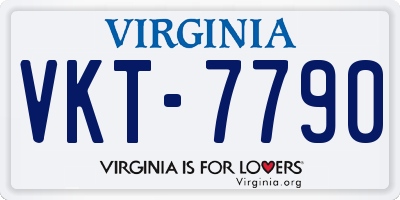 VA license plate VKT7790