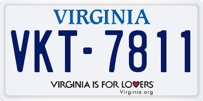 VA license plate VKT7811