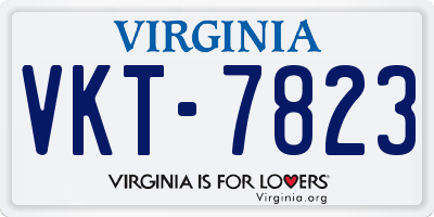 VA license plate VKT7823