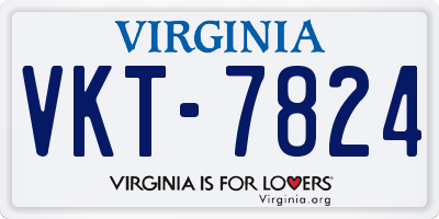 VA license plate VKT7824
