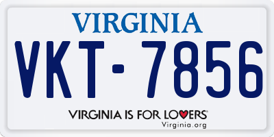 VA license plate VKT7856
