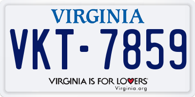 VA license plate VKT7859