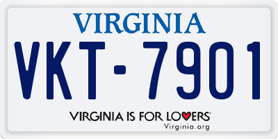 VA license plate VKT7901
