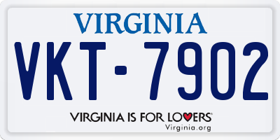 VA license plate VKT7902