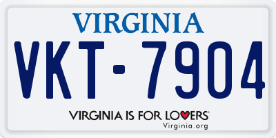 VA license plate VKT7904