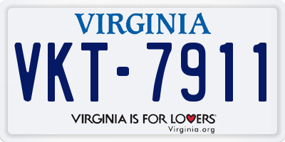 VA license plate VKT7911