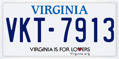 VA license plate VKT7913