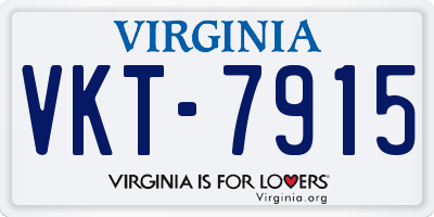 VA license plate VKT7915