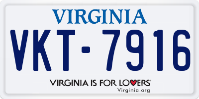 VA license plate VKT7916
