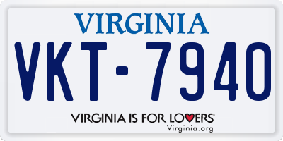 VA license plate VKT7940