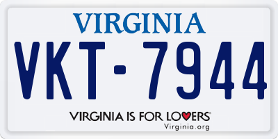 VA license plate VKT7944