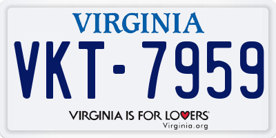 VA license plate VKT7959