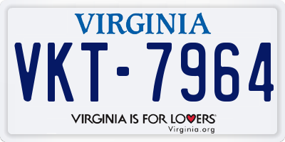 VA license plate VKT7964