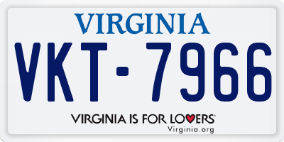 VA license plate VKT7966