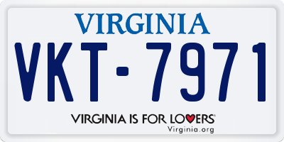 VA license plate VKT7971