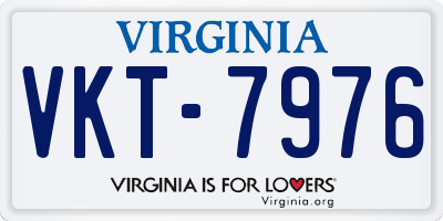 VA license plate VKT7976