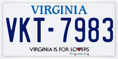 VA license plate VKT7983
