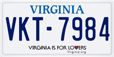 VA license plate VKT7984
