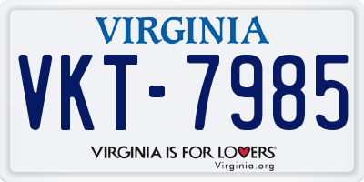 VA license plate VKT7985