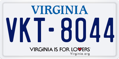 VA license plate VKT8044