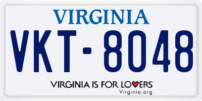 VA license plate VKT8048