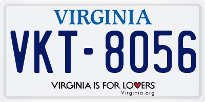 VA license plate VKT8056