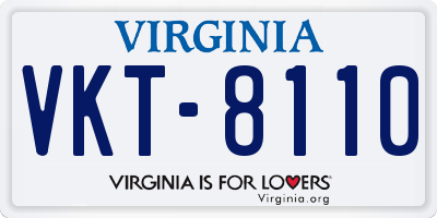 VA license plate VKT8110