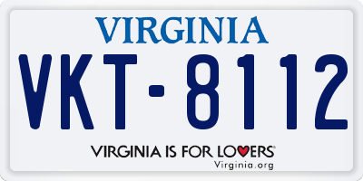 VA license plate VKT8112