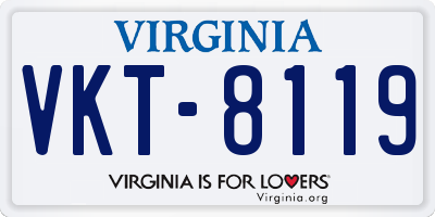 VA license plate VKT8119