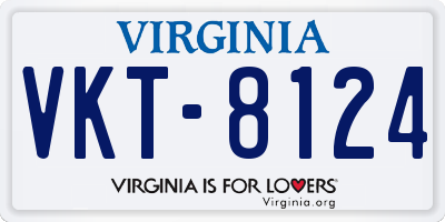 VA license plate VKT8124