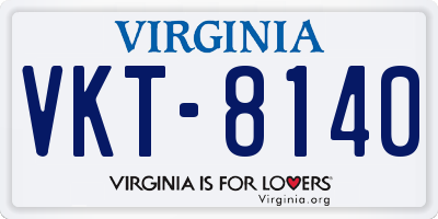 VA license plate VKT8140