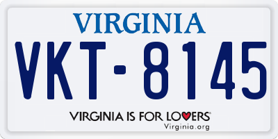 VA license plate VKT8145