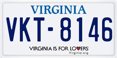 VA license plate VKT8146