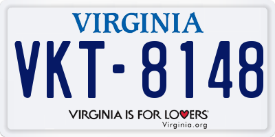 VA license plate VKT8148