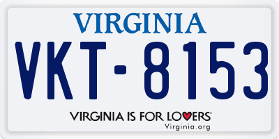 VA license plate VKT8153