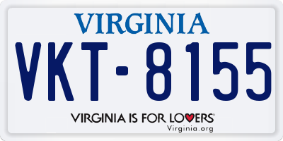 VA license plate VKT8155