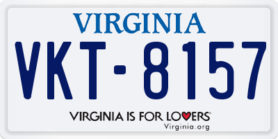 VA license plate VKT8157