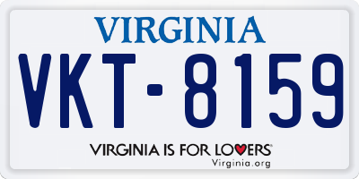 VA license plate VKT8159