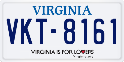 VA license plate VKT8161