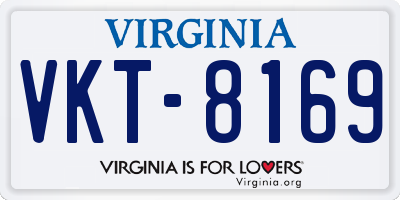 VA license plate VKT8169